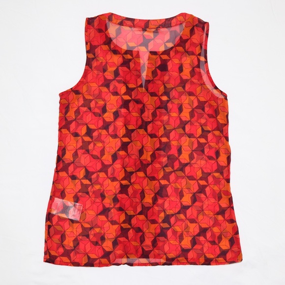 Banana Republic Printed Sleeveless V-neck Top - Picture 2 of 3